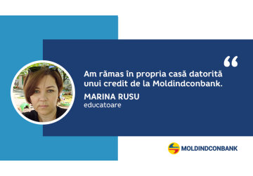 O mamă cu doi copii a rămas în propria casă datorită unui credit de la Moldindconbank
