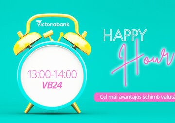 Happy Hour by Victoriabank – cel mai avantajos curs valutar online