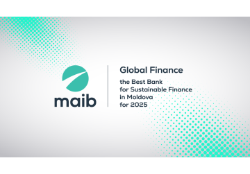 Maib named The Best Bank for Sustainable Finance in Moldova by Global Finance