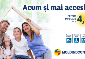 Moldindconbank: Acum vă puteți cumpăra propria locuință cu un credit de la doar 4,5% anual