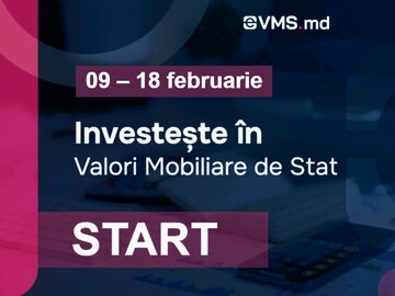 A new round of subscription for government securities by individuals through the eVMS.md platform has started in Moldova, which will last from February 9 to 18