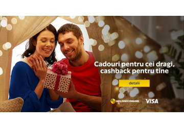 Moldindconbank și VISA anunță Cadouri pentru cei dragi - cashback și premii pentru tine