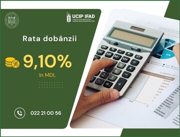 Rata dobânzii la creditele pentru finanțarea microîntreprinderilor și a întreprinderilor mici în cadrul programelor IFAD a fost redusă de la 10,1% la 9,1% pe an 