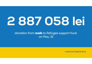 Half a million lei - the fourth tranche donated by the maib in support of Ukrainian refugees in the Republic of Moldova