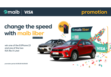 Maib launches edition 2, “Change the speed with maib liber”, with double prizes: eight iPhone 13 and two KIA Rio X-Line cars