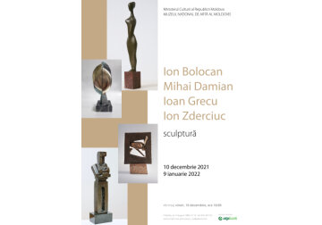 Muzeul Național de Artă al Moldovei va inaugura expoziția a patru sculptori: Ion Bolocan, Mihai Damian, Ioan Grecu, Ion Zderciuc