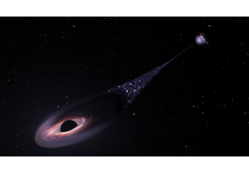 &#039;Runaway&#039; black hole tearing through universe creates &#039;astonishing&#039; trail of stars, say NASA