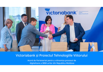 Victoriabank și Proiectul Tehnologiile Viitorului în Moldova au încheiat un Acord de Parteneriat pentru a dinamiza procesul de digitalizare a IMM-urilor din Republica Moldova