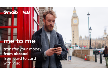 Your money from abroad will arrive home conveniently and quickly with the maib me to me service