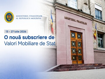 Минфин Молдовы объявил о запуске нового раунда подписки физлиц на ГЦБ с 13 по 27 июля через платформу eVMS.md