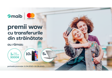 Maib: Transferurile din străinătate îți pot aduce premii wow