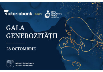 #CuPoftăDeFapteBune. Victoriabank este partener general al Galei Generozității al optulea an consecutiv