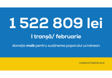 1 522 809 lei donația maib pe contul special deschis de susținere a refugiaților