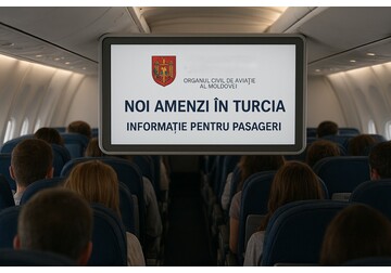 The Moldovan Civil Aviation Authority has informed passengers traveling to Turkey about new fines introduced onboard aircraft by that country 