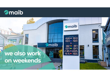 Maib branches – available to customers on weekends as well
