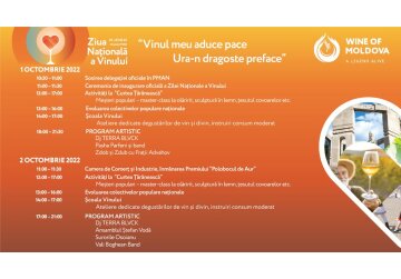 Vinul meu aduce pace / Ura-n dragoste preface – este sloganul Zilei Naționale a Vinului 2022!
