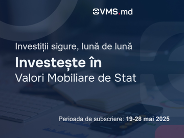 În cadrul celor 4 sesiuni de subscriere pe platforma eVMS.md, începând din vara anului 2024 și până în prezent, persoanele fizice au investit în titluri de stat peste 549,8 milioane de lei