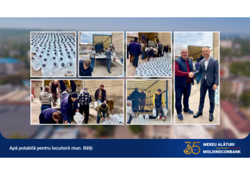 Moldindconbank donează apă potabilă locuitorilor din Bălți, în contextul alertei de mediu