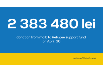 The third tranche of the maib donation for Ukrainian refugees