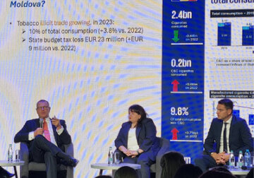 Ponderea comerțului ilegal cu tutun în Moldova a fost, anul trecut, de aproximativ 10% din consumul total. Cifra, în creștere cu 3,8% față de anul precedent