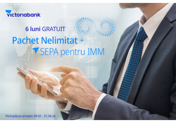 Victoriabank susține IMM-urile cu 6 luni de plăți SEPA gratuite