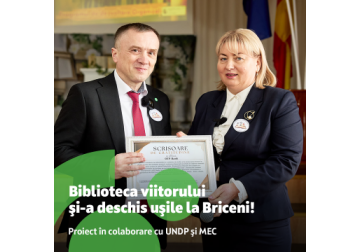 OTP Bank Moldova, în parteneriat cu Programul Națiunilor Unite pentru Dezvoltare (PNUD), UNICEF și Ministerul Educației și Cercetării, a participat la inaugurarea bibliotecii modernizate a Liceului Teoretic „Grigore Vieru" din Briceni.