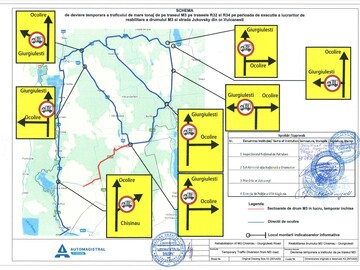Circulația vehiculelor grele de marfă prin orașul Vulcănești pe autostrada M3 va fi temporar restricționată începând cu 8 septembrie