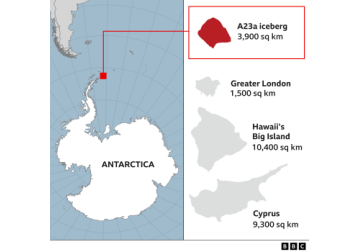 A23a: Monster iceberg just shy of a trillion tonnes