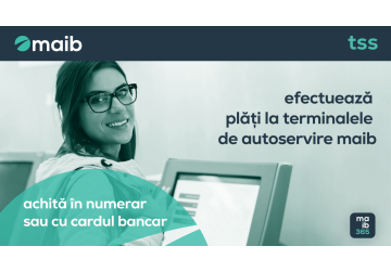 Plătește cu cardul la terminalele de autoservire maib