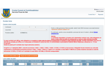 Taxpayers can settle tax liabilities with a single payment using the Contul unic service