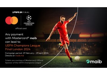 Live the passion to the fullest: come with maib and Mastercard to the UEFA Champions League Final London 2024