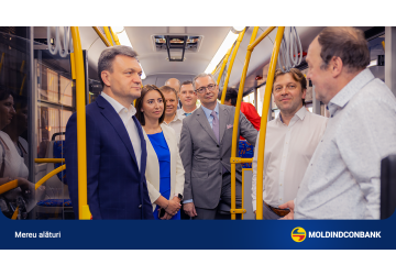 Compania „Informbusiness”, client Moldindconbank, a prezentat primul autobuz electric din Republica Moldova