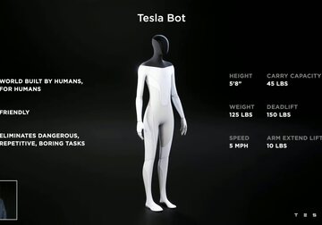 Elon Musk prezintă Tesla Bot, un viitor prototip de robot humanoid care ar trebui să preia sarcinile „periculoase, repetitive şi plictisitoare”. Robotul ar putea merge chiar şi la magazin pentru a face cumpărături