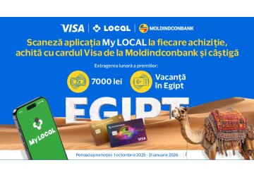 Fă-ți cumpărăturile în Local, plătește cu Visa de la Moldindconbank și bucură-te de premii lunare