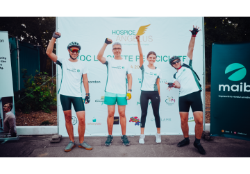 The maib team – for the third year in the race „Foc la ghete pe biciclete”, supporting „Casa Angelus”