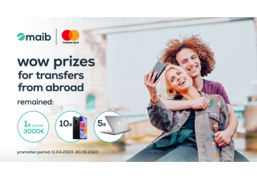 Maib: Money transfers from abroad can bring you wow prizes