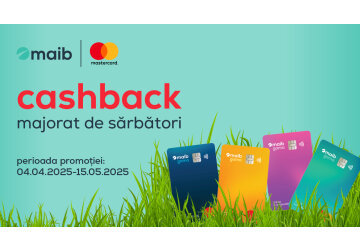 Paște fericit cu maib și Mastercard: cashback majorat pentru sărbători cu adevărat speciale