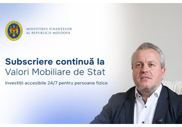 Ministerul Finanțelor a lansat, începând cu 4 mai, un mecanism de subscriere continuă la titluri de stat pentru persoanele fizice, prin intermediul platformei electronice eVMS.md 