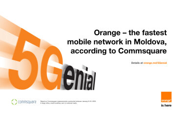 Fastest mobile network in Moldova according to Commsquare: Orange achieves the highest score in independent DSBO tests for the 14th consecutive year