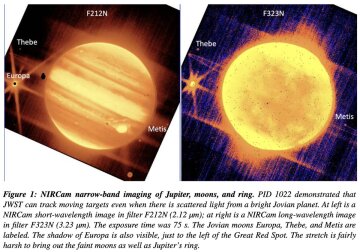 Two pictures of Jupiter leaked by James Webb Telescope team