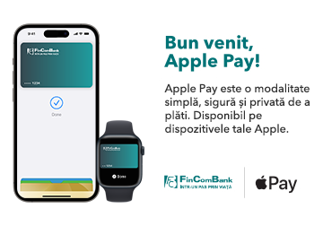 Apple Pay devine disponibil pentru deținătorii de carduri FinComBank