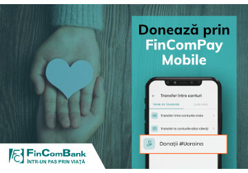 FinComBank lansează „Donații #Ucraina” în aplicația mobilă