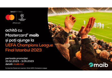 Hai cu maib și Mastercard la finala UEFA Champions League 2023