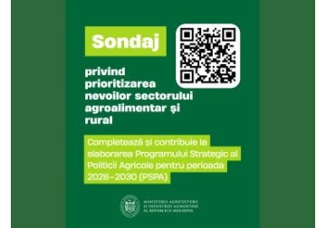 Минсельхоз Молдовы проводит в интернете опрос граждан для сбора мнений о приоритетах потребностей агропродовольственного и сельского секторов