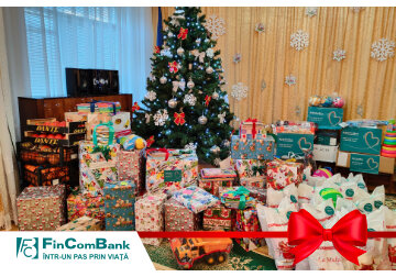 FinComBank: Campania „Dăruiește magia de Crăciun” a adus daruri copiilor din Centrul de Plasament din mun. Bălți