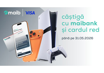 Maib și Visa desfășoară o promoție pentru clienții noi: câștigă cu maibank și cardul red digital