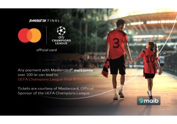 With maib and Mastercard, your child could step onto the pitch at the 2026 UEFA Champions League Final in Budapest