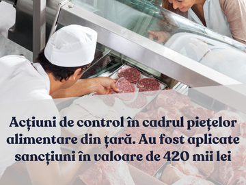 STS inspectors revealed 264 violations of pork trade rules in markets, fines totaling 420 thousand lei