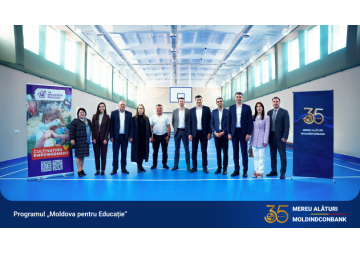 Moldindconbank susține modernizarea școlilor: la Liceul Ivan Vazov din Taraclia a fost inaugurată sala de sport