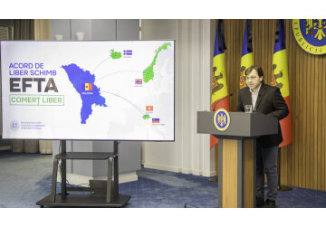 Moldova's free trade agreement with the European Free Trade Association (EFTA) will enter into force on April 1